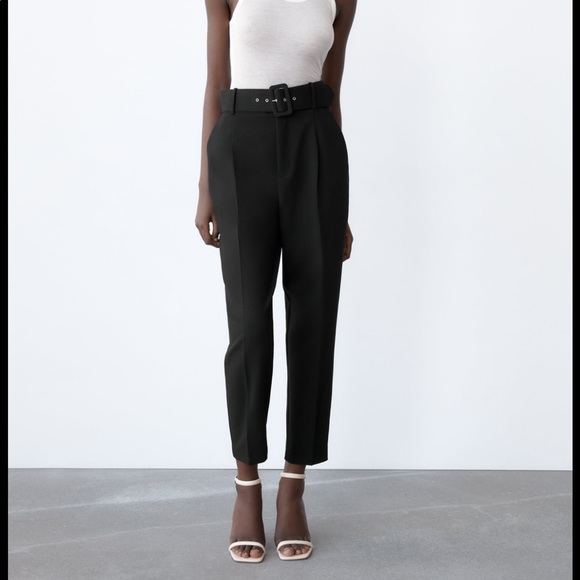 Zara Pants & Jumpsuits Nwot Zara High Waisted Belted Pants Poshmark